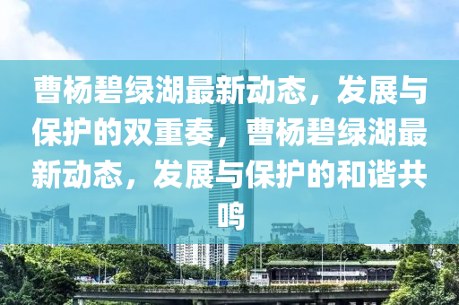 曹楊碧綠湖最新動態，發展與保護的雙重奏，曹楊碧綠湖最新動態，發展與保護的和諧共鳴南充市鑫正商貿有限公司
